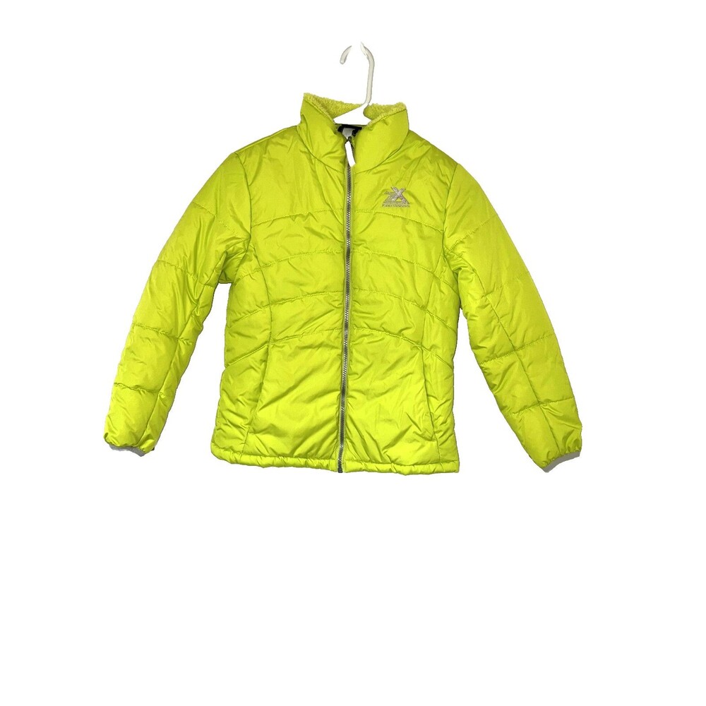 ZeroXposur Puffy Coat‎ Girls M(10/12) Chartreuse Hiking Camping Jacket Play Coat